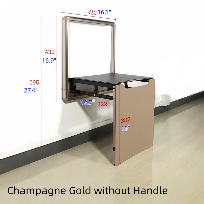 Tabouret à langer dissimulé mural