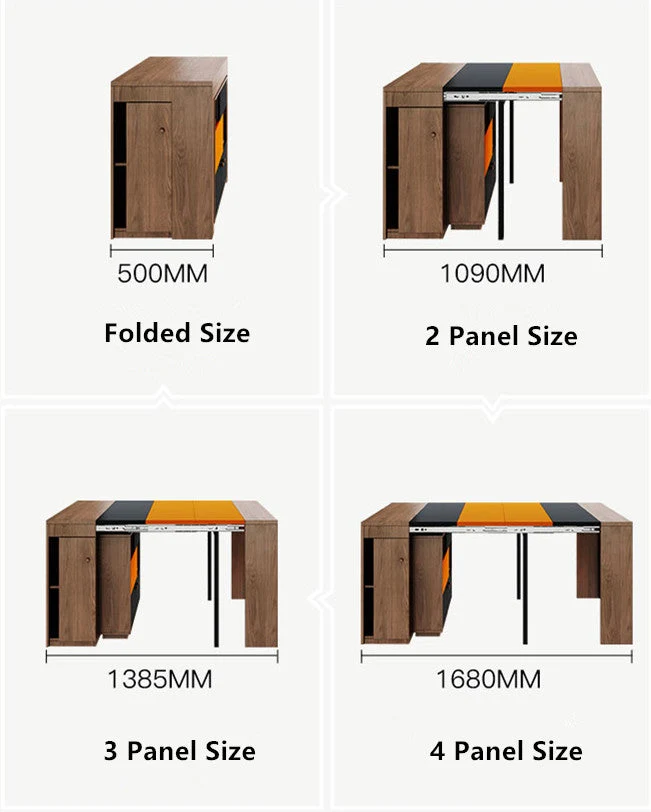 2021 nouvelle table de salle à manger extensible peu encombrante avec armoire de rangement