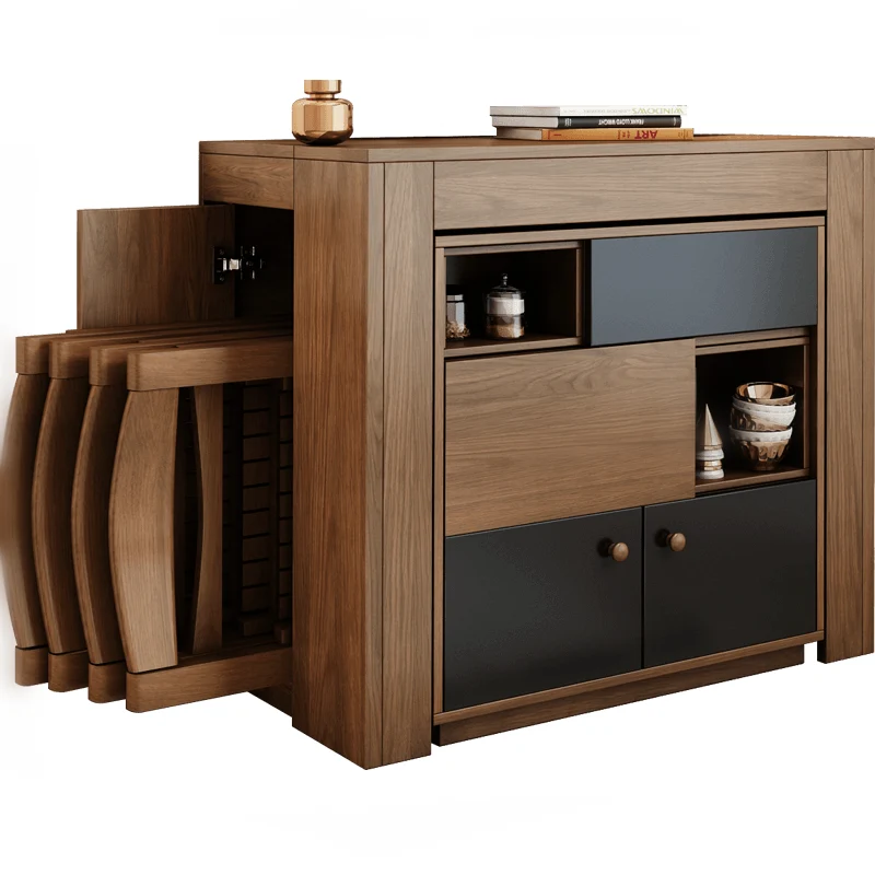 2021 nouvelle table de salle à manger extensible peu encombrante avec armoire de rangement