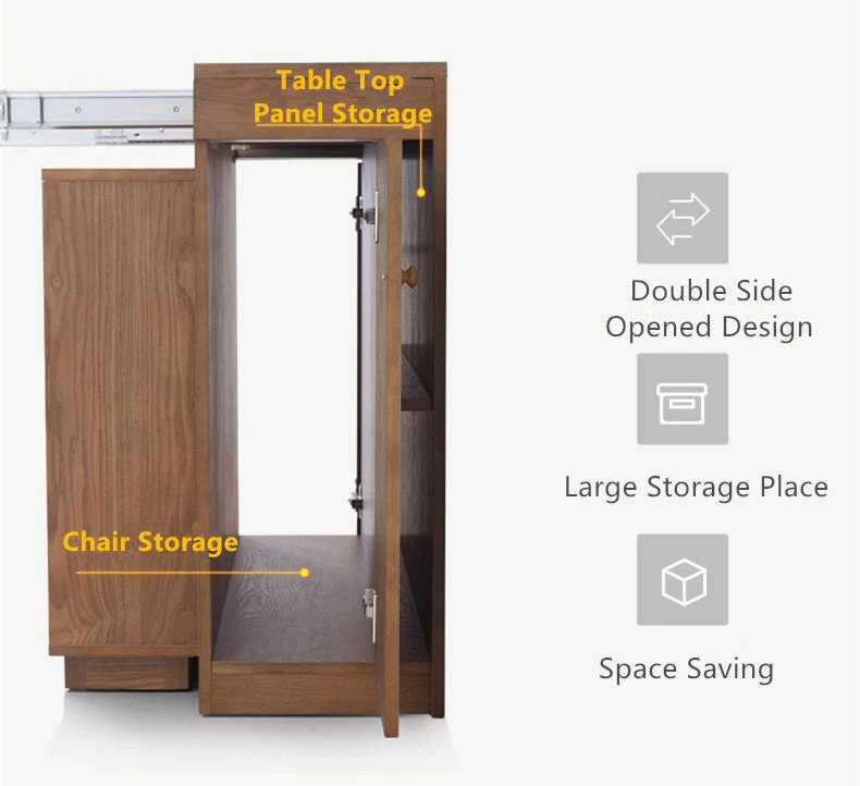 2021 nouvelle table de salle à manger extensible peu encombrante avec armoire de rangement