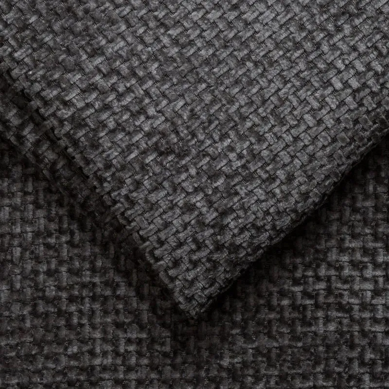 Canapé MICADONI Molino 3 places en tissu chenille gris foncé