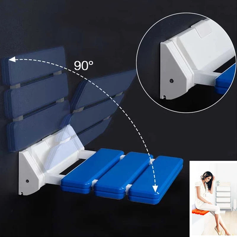 Siège de douche mural pliable à 90 degrés