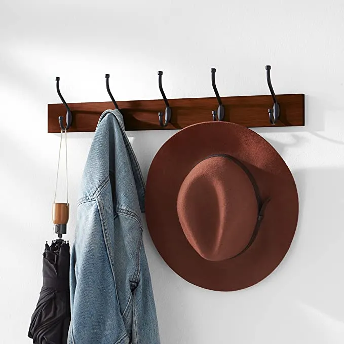 Porte-manteau de ferme mural à 5 ​​crochets standard