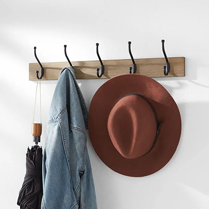 Porte-manteau de ferme mural à 5 ​​crochets standard