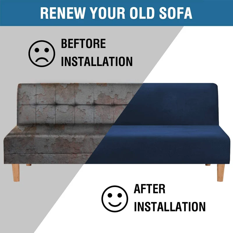 Housses extensibles pour canapé futon sans accoudoirs