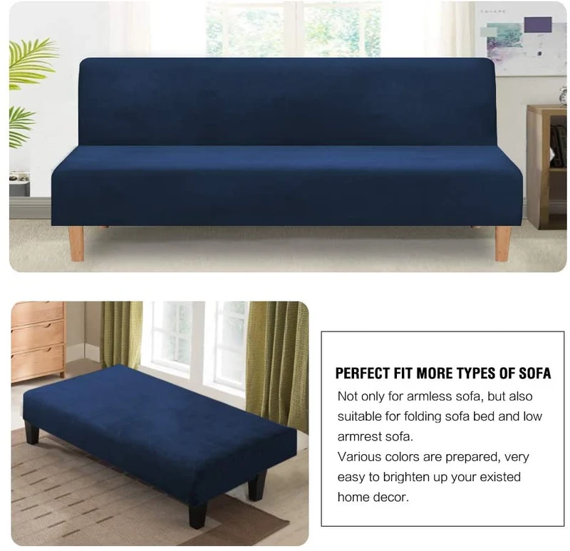 Housses extensibles pour canapé futon sans accoudoirs