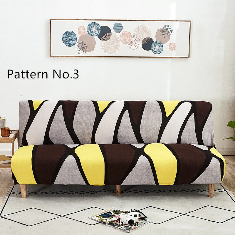 Housses de canapé extensible sans bras Futon (16 modèles différents au choix)