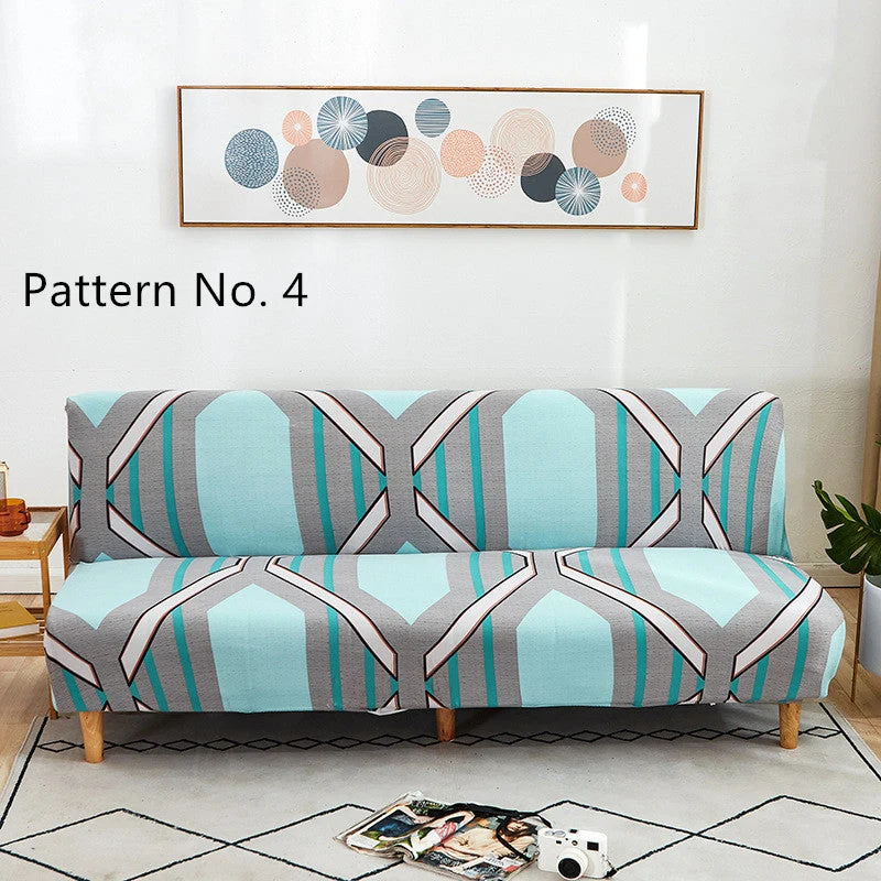 Housses de canapé extensible sans bras Futon (16 modèles différents au choix)