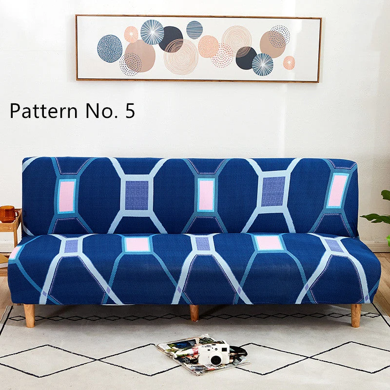 Housses de canapé extensible sans bras Futon (16 modèles différents au choix)