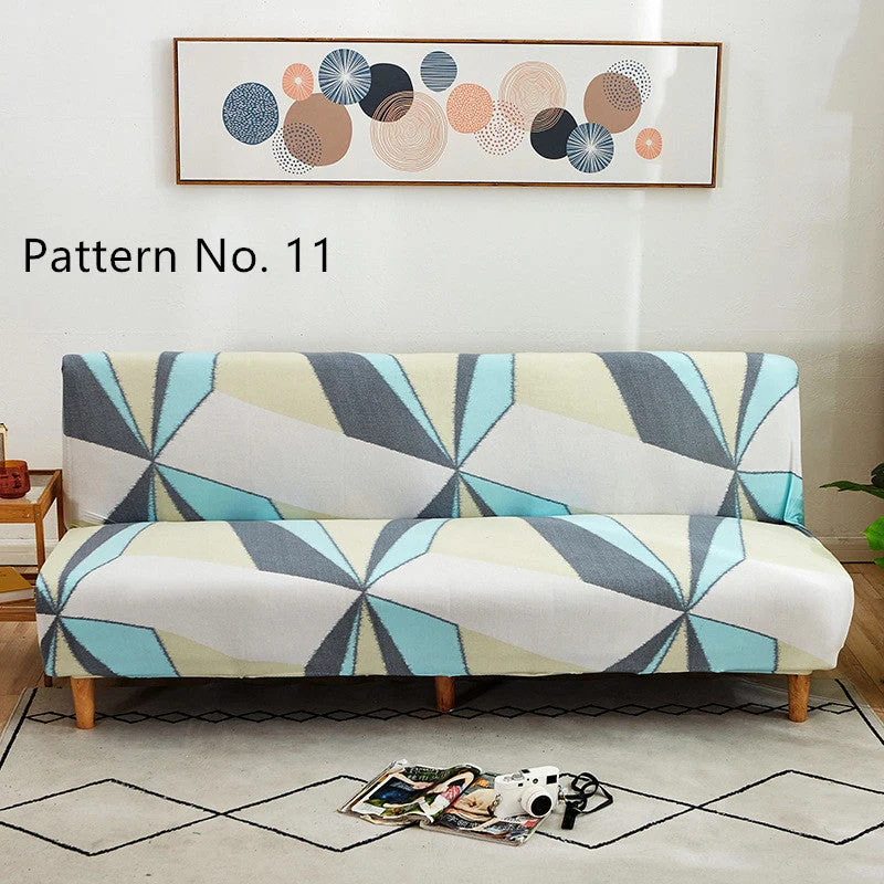 Housses de canapé extensible sans bras Futon (16 modèles différents au choix)