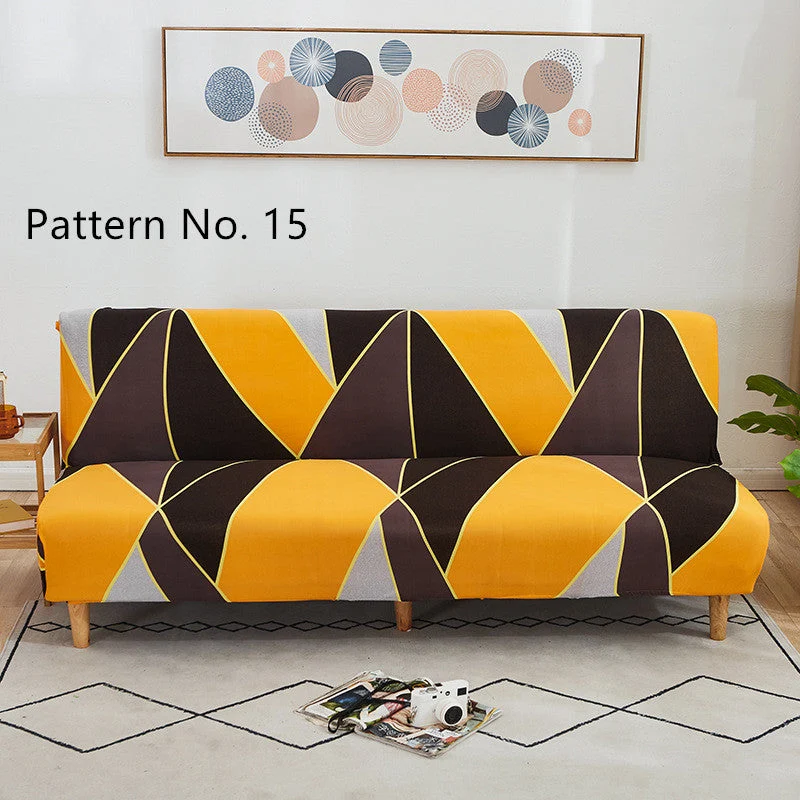 Housses de canapé extensible sans bras Futon (16 modèles différents au choix)