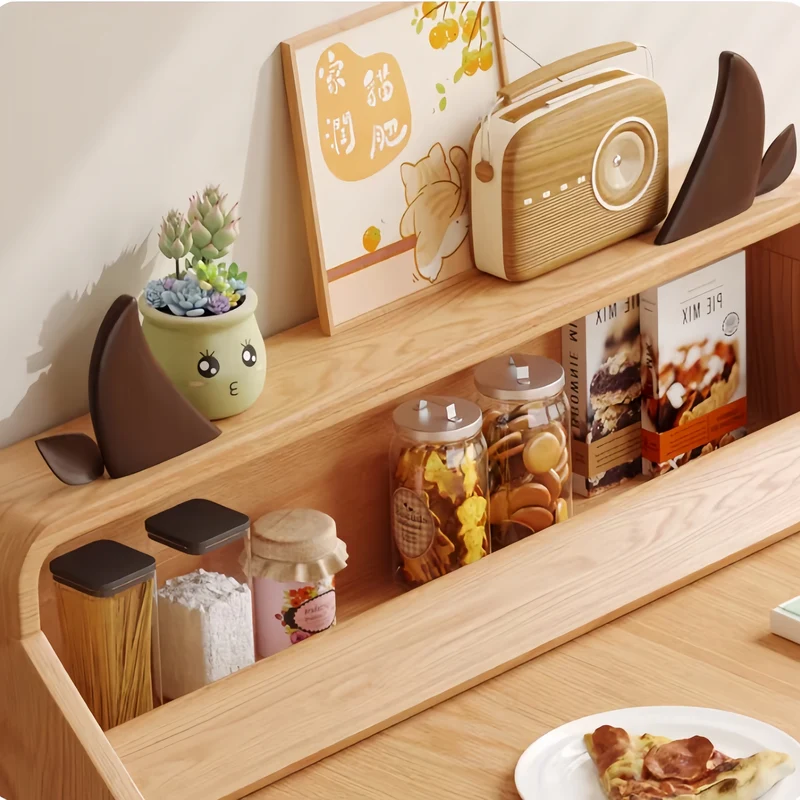 Table à manger multifonctionnelle pliante en bois massif pour petits appartements