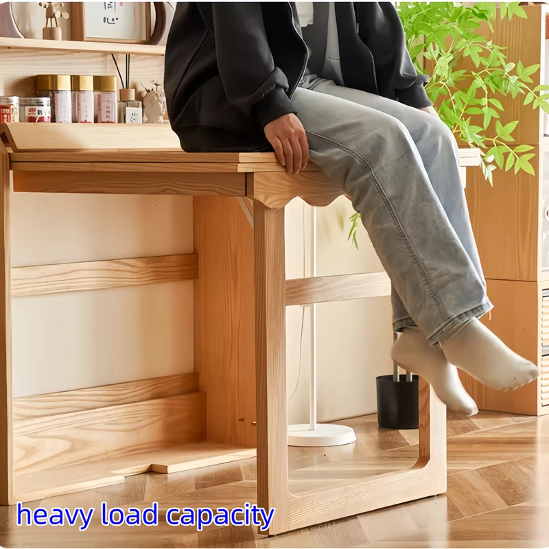 Table à manger multifonctionnelle pliante en bois massif pour petits appartements