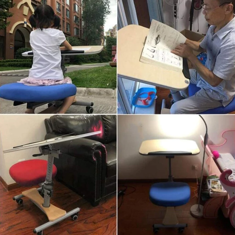 Table d'étude mobile et réglable pour enfants, poste de travail mobile pour adultes