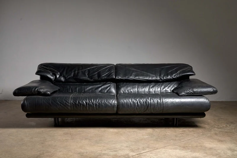 Alanda sofa Paolo Piva for B&B Italia black leather
