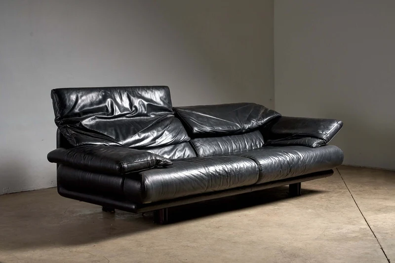Alanda sofa Paolo Piva for B&B Italia black leather