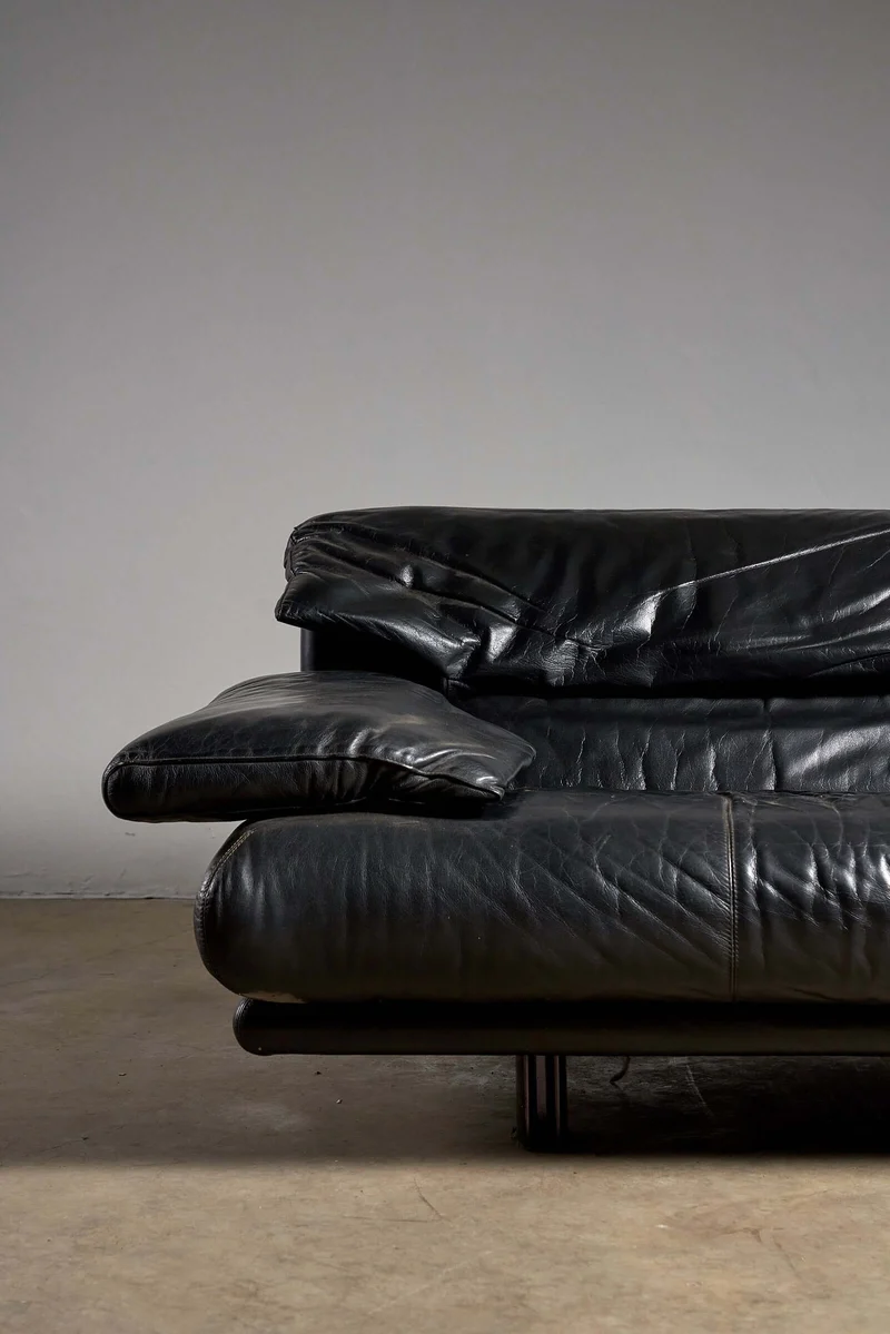 Alanda sofa Paolo Piva for B&B Italia black leather