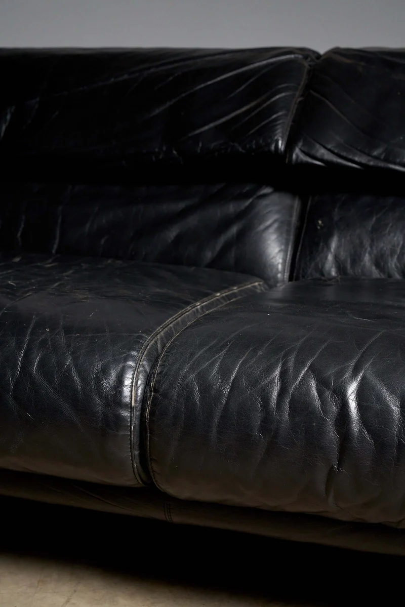 Alanda sofa Paolo Piva for B&B Italia black leather