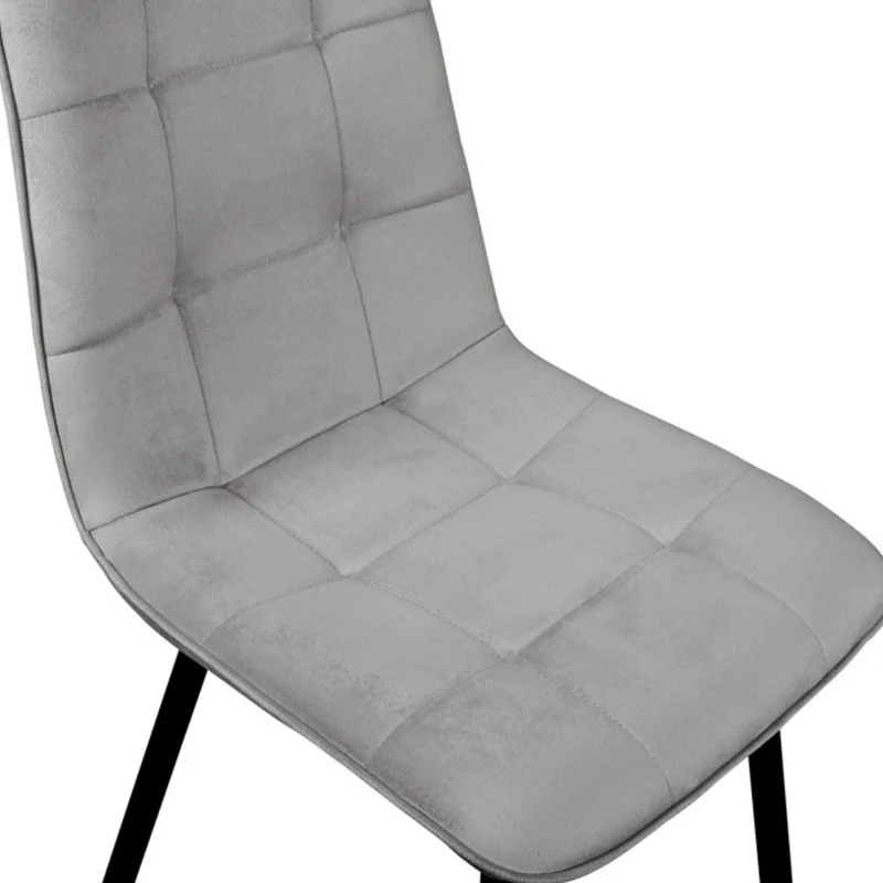 Lot de 6 chaises Linda Gris clair