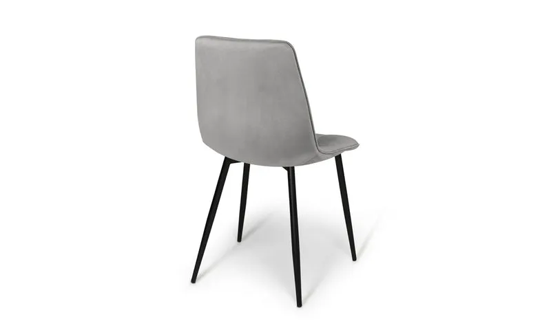 Lot de 6 chaises Linda Gris clair