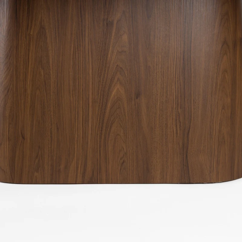 Table à manger ovale DRAWER Almira 8 personnes en pierre et bois foncé