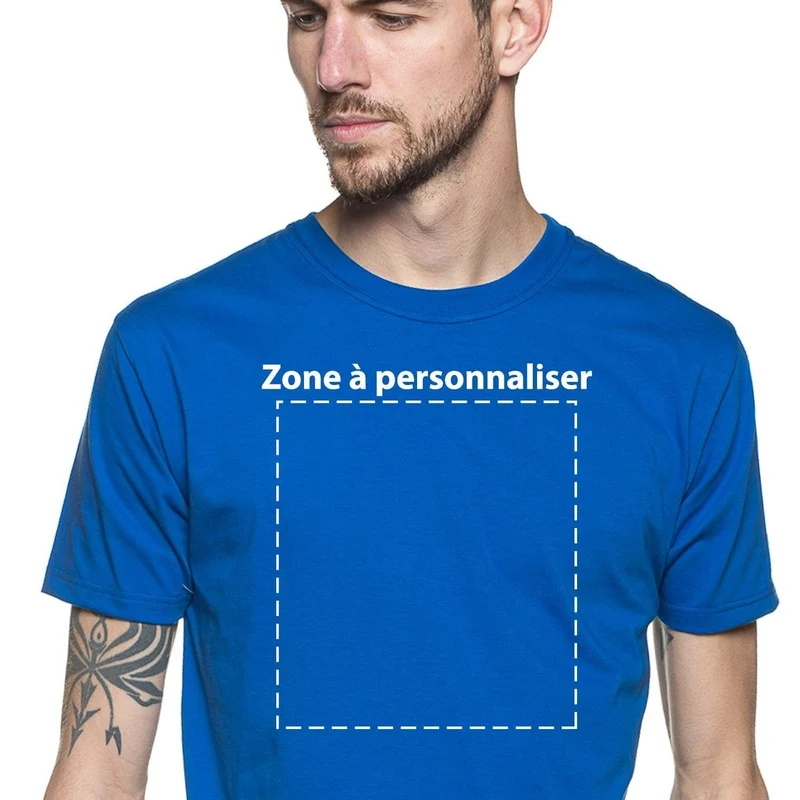 T-shirt homme personnalisé - Bleu roi