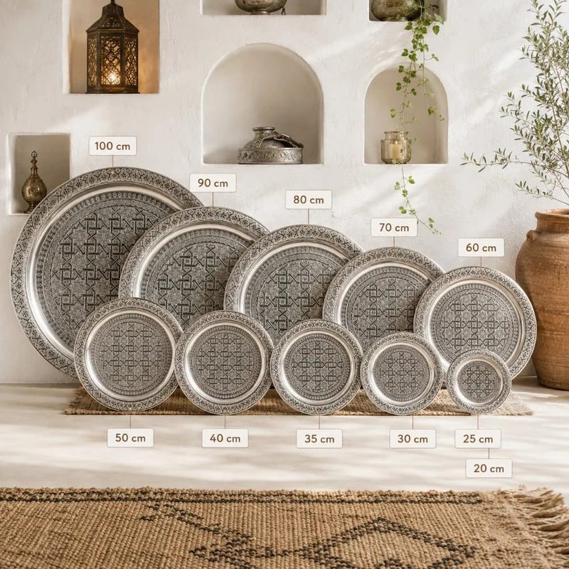 Plateau alpaga sculpté marocain 20-100cm