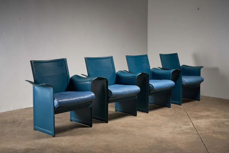 Leather Korium Armchair by Tito Agnoli for Matteo Grassi, 1970s