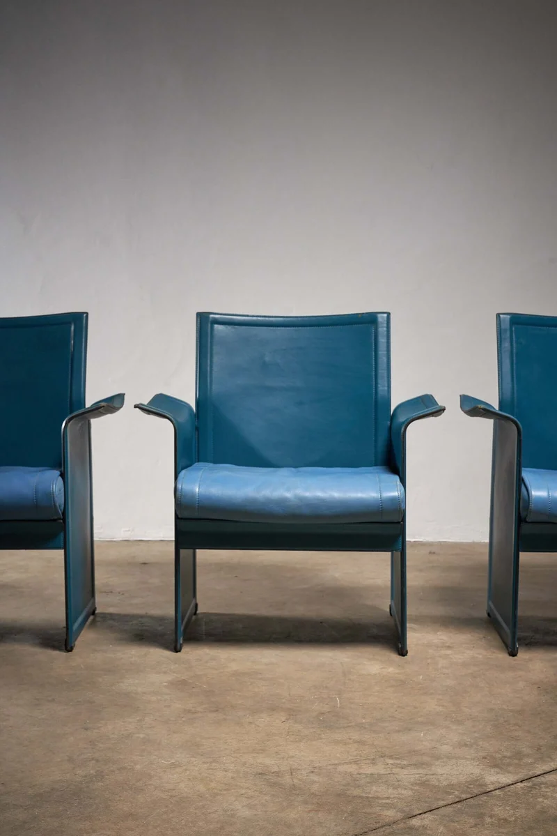 Leather Korium Armchair by Tito Agnoli for Matteo Grassi, 1970s