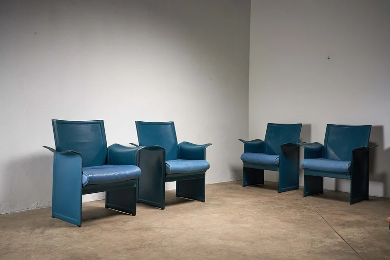 Leather Korium Armchair by Tito Agnoli for Matteo Grassi, 1970s