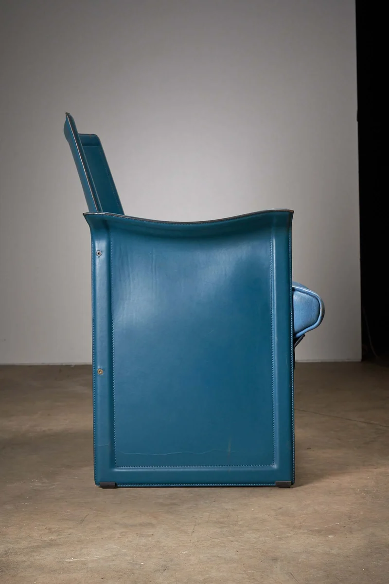 Leather Korium Armchair by Tito Agnoli for Matteo Grassi, 1970s