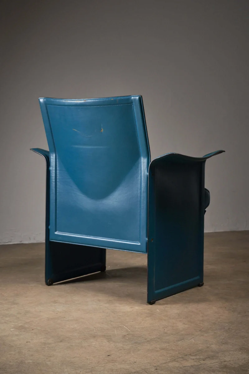 Leather Korium Armchair by Tito Agnoli for Matteo Grassi, 1970s