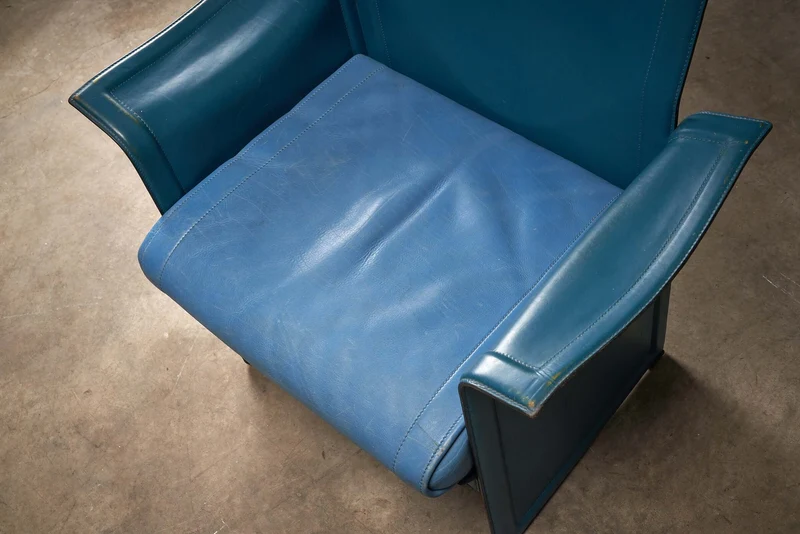 Leather Korium Armchair by Tito Agnoli for Matteo Grassi, 1970s