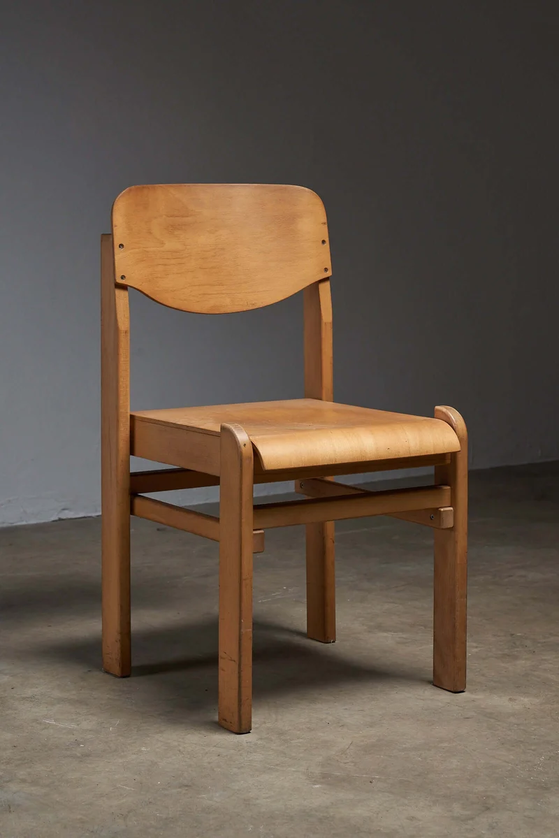 Wooden Brutalist Chairs