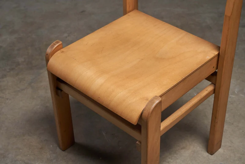 Wooden Brutalist Chairs