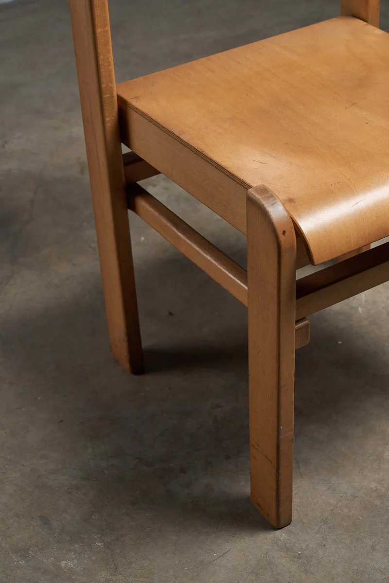 Wooden Brutalist Chairs