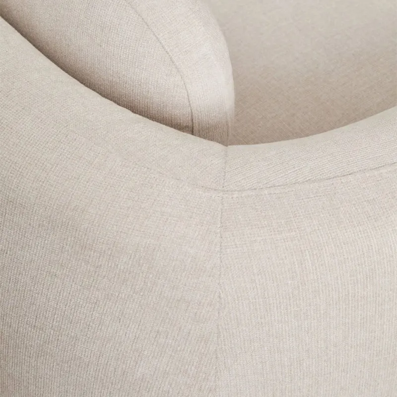 Module d'angle gauche SKLUM Coquette en chenille beige crème