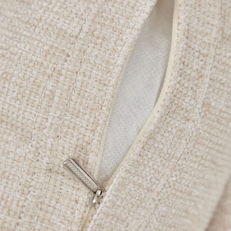 Module d'angle gauche SKLUM Coquette en chenille beige crème