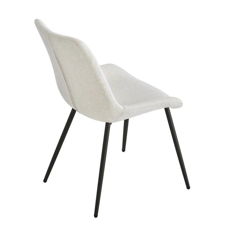 Lot de 2 chaises Nordlys en métal et tissu beige KOGE