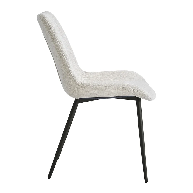 Lot de 2 chaises Nordlys en métal et tissu beige KOGE