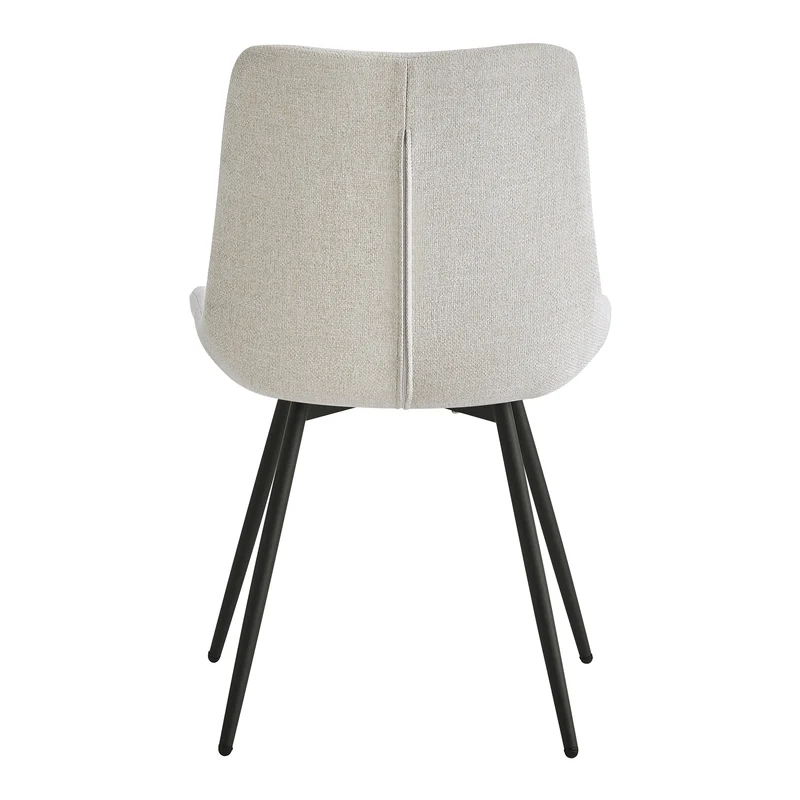 Lot de 2 chaises Nordlys en métal et tissu beige KOGE