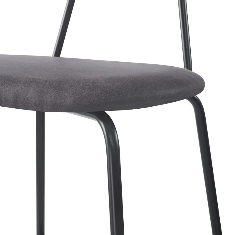 Lot de 2 tabourets de bar Nordlys en métal et cannage suédine noir OREBRO
