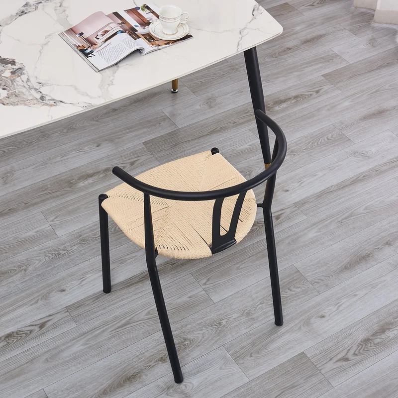 Lot de 2 chaises Nordlys en métal et corde SUKI
