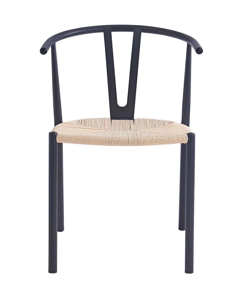 Lot de 2 chaises Nordlys en métal et corde SUKI