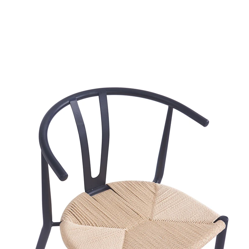 Lot de 2 chaises Nordlys en métal et corde SUKI