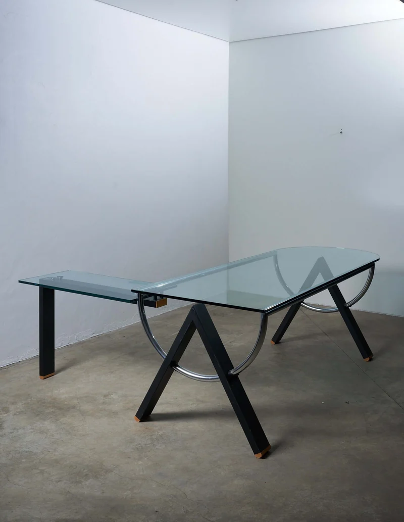 Post Modern Corner Desk Glass