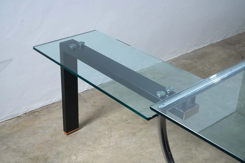 Post Modern Corner Desk Glass