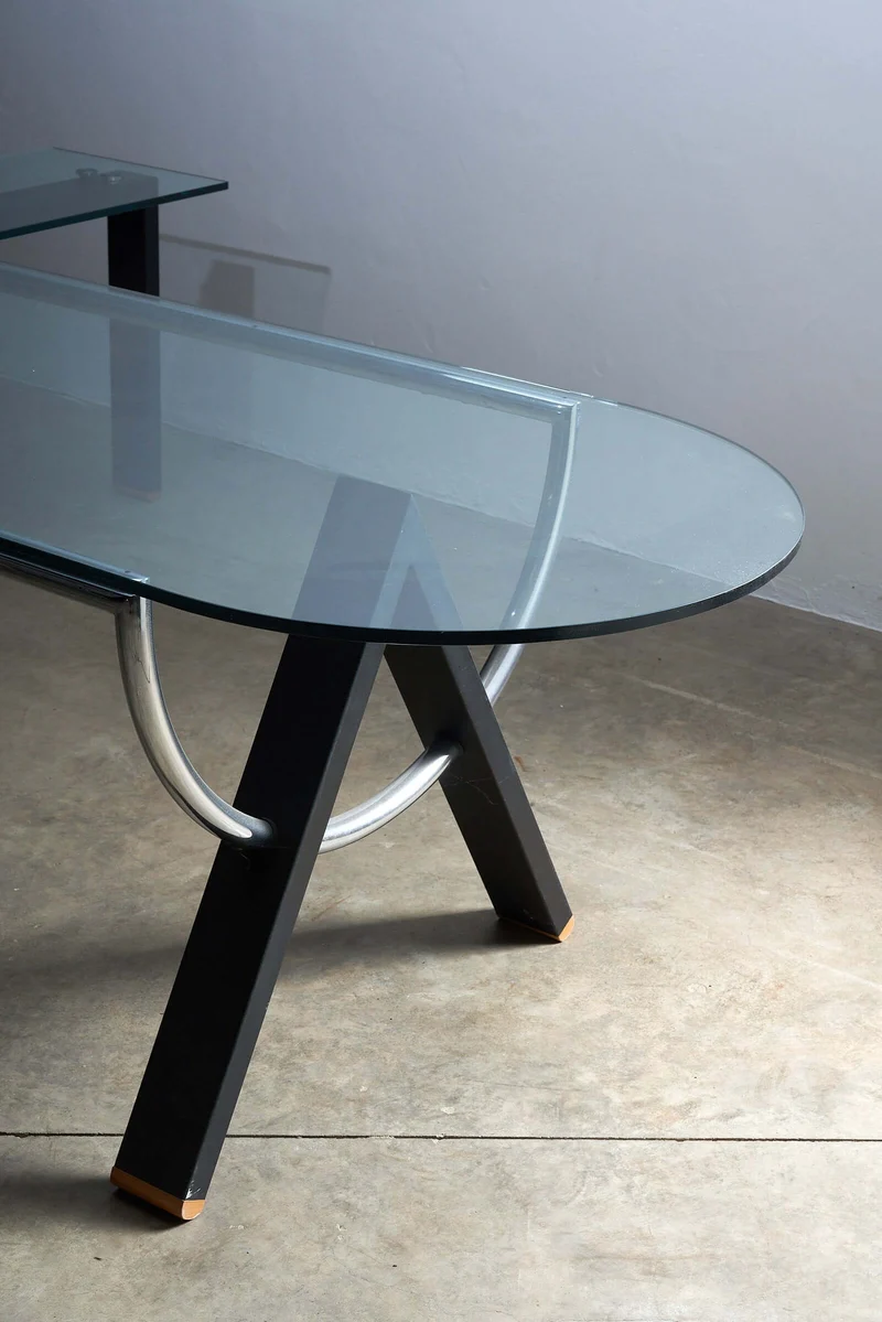 Post Modern Corner Desk Glass
