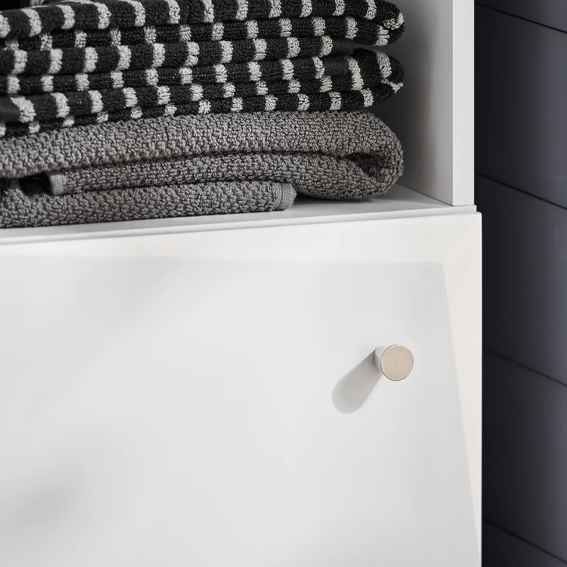 SoBuy BZR91-W Meuble Colonne de Salle de Bain avec 6 Compartiments de Rangement, Placard Armoire Haute, Étagère de Rangement