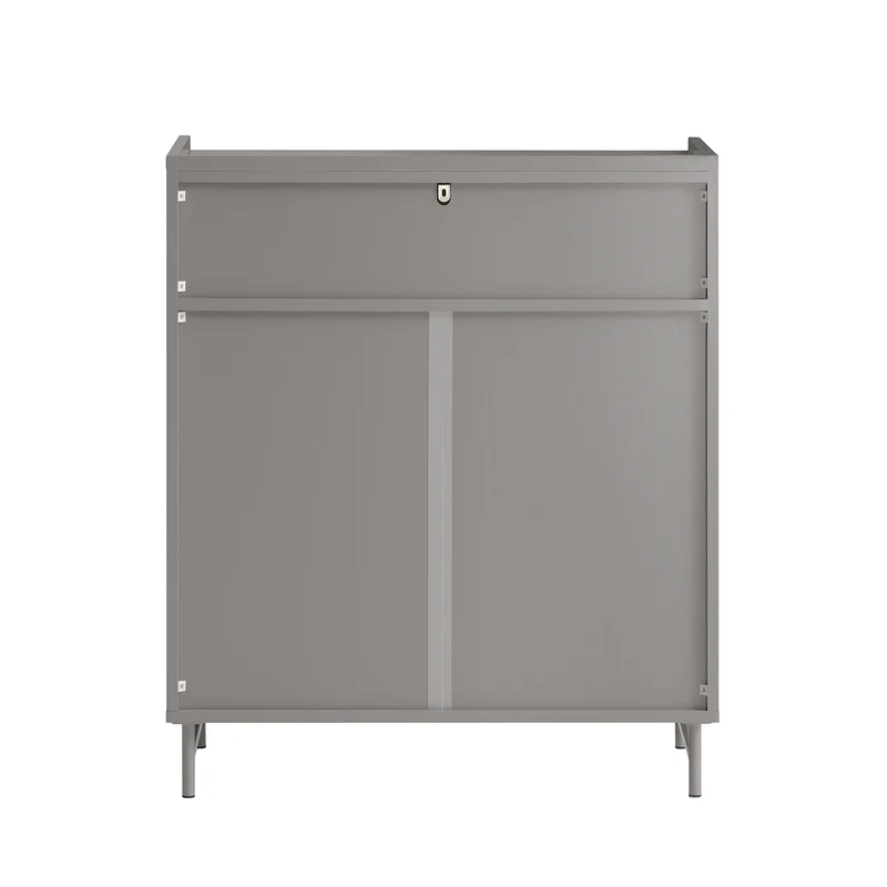 SoBuy FSB73-HG Buffet Placard Armoire de Cuisine Meuble à Chaussures Meuble d'Appoint Meuble de Rangement avec 1 Compartiment et 2 Portes